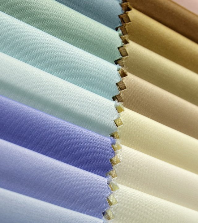 detail of color fabric texture samples